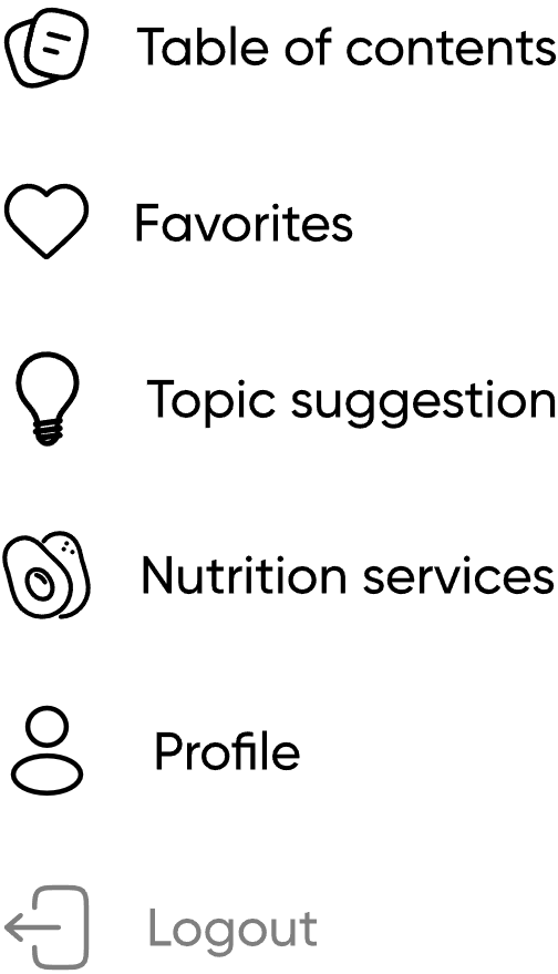 Side menu component
